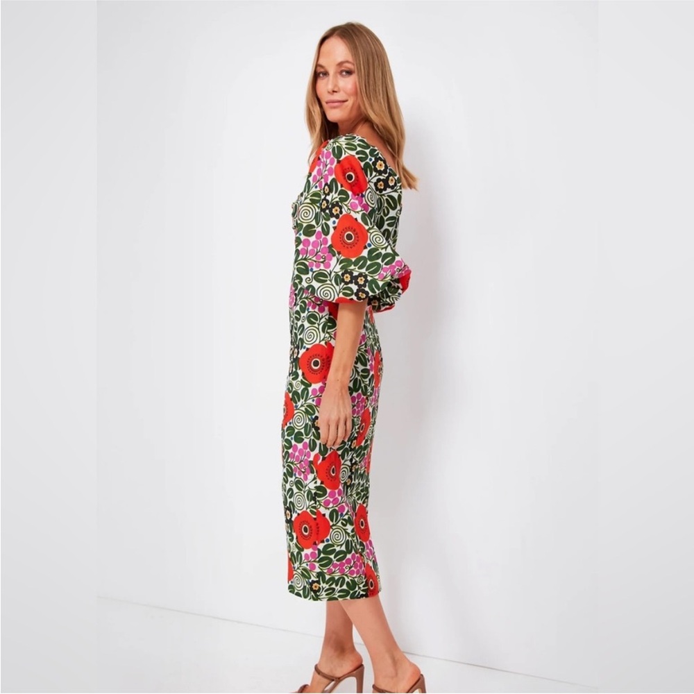 Rhode Floral Noa Cutout / Puff Sleeve Dress - Picture 2 of 11